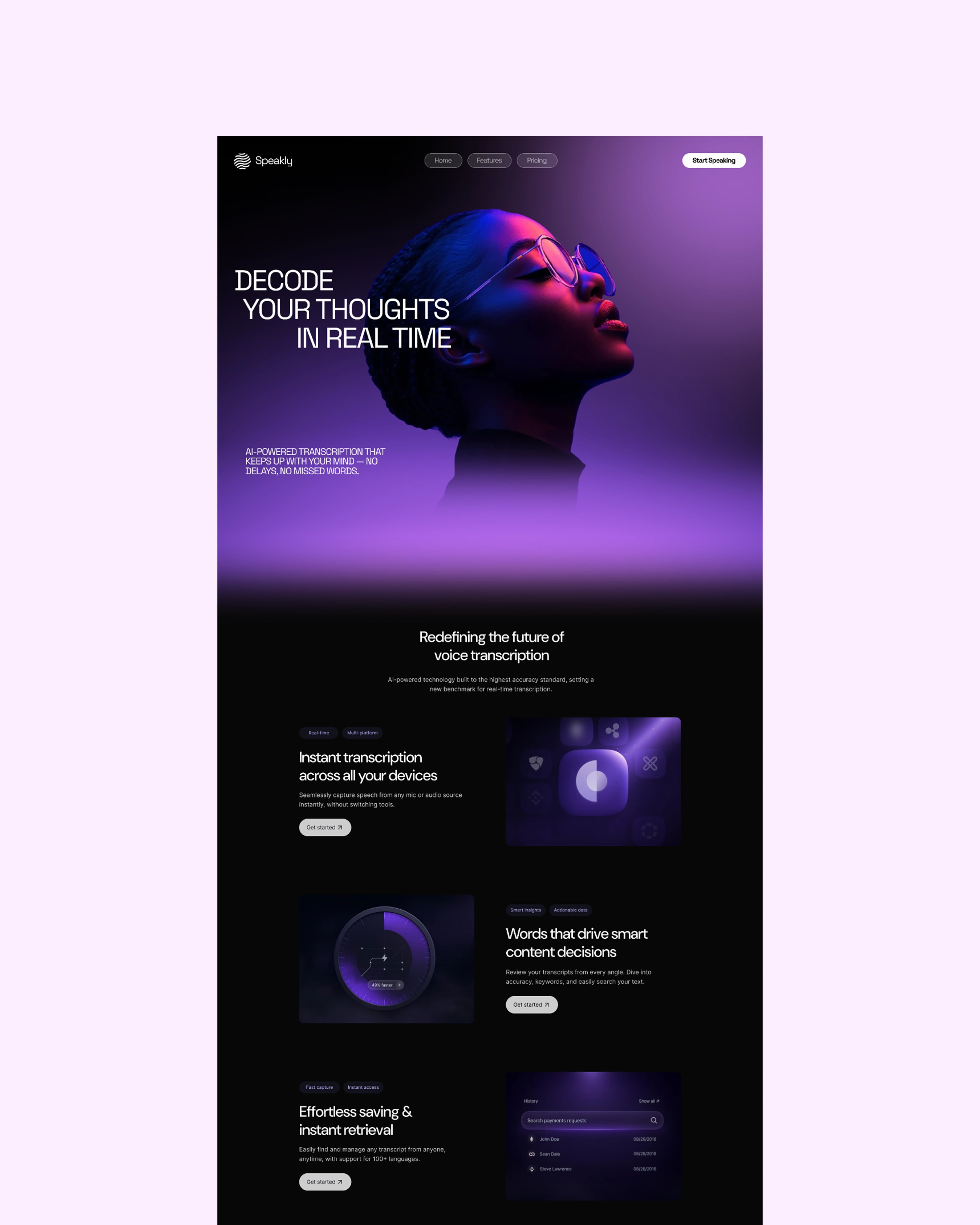 Speakly case study screenshot 2